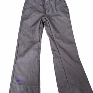 The North Face women petite Charcoal Gray Pants with Purple Logo size small